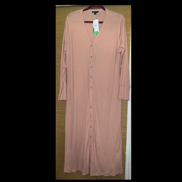 Plus Size J.Crew Ribbed Button-front Knit Dress. US size 2X. BA960- LUXURY CAMEL - Picture 2 of 6